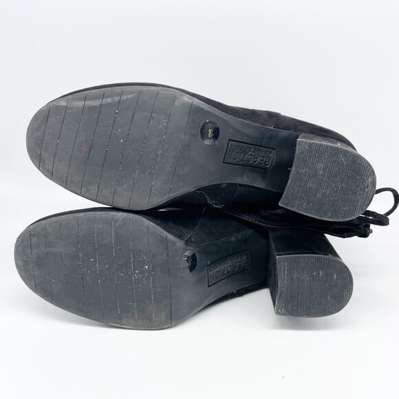 Kenneth Cole Reaction Women's Corie Lace Heeled Boots Black Suede Size 9B - Picture 7 of 15